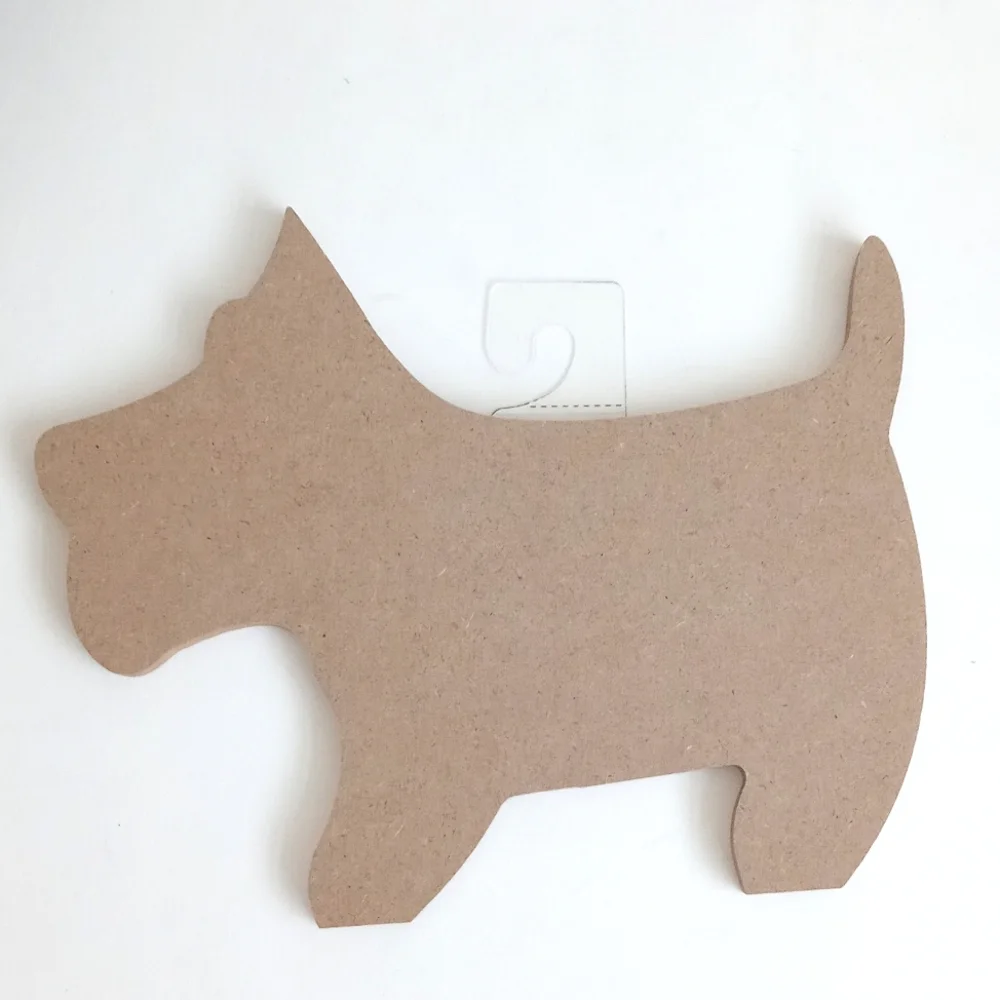 Brown Scottie Dog-Shaped Ornament for Arts and Crafts and Painting